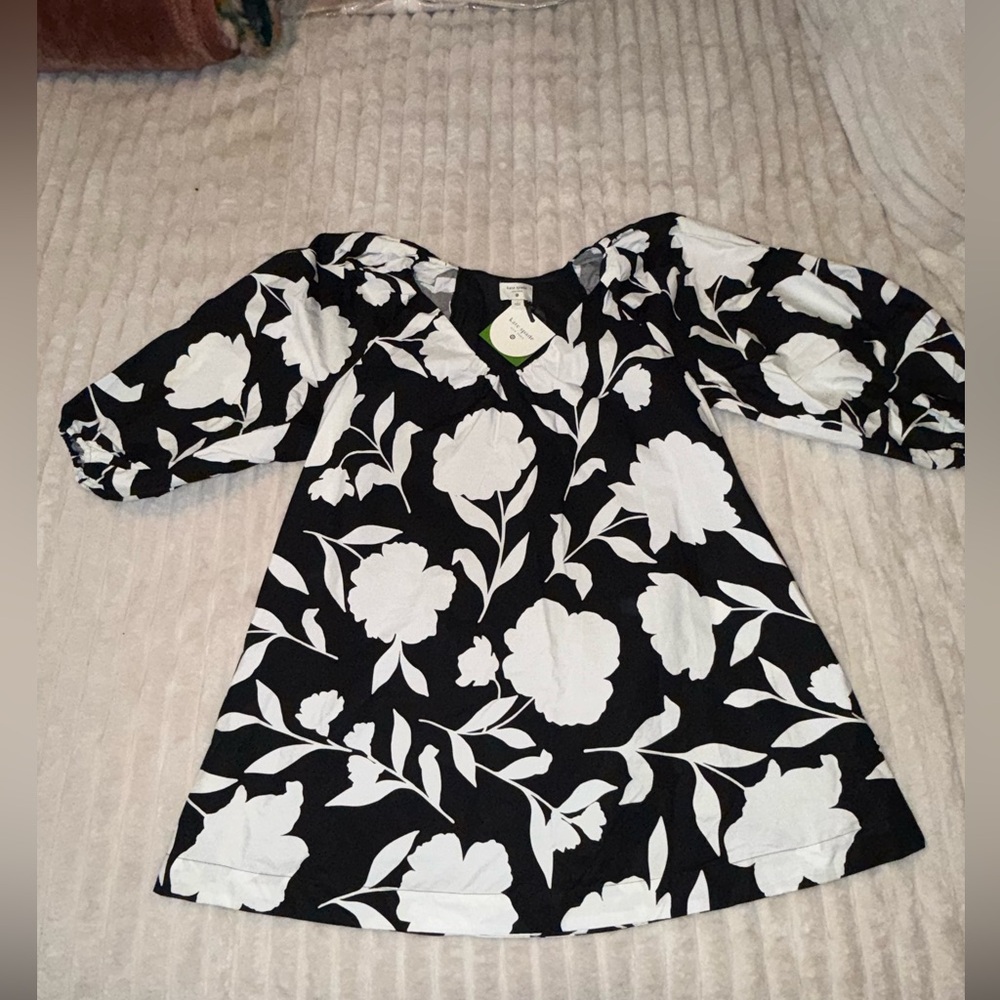 Kate Spade Black and White Floral Dress